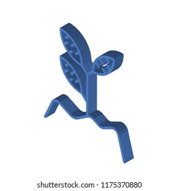 Growth isometric left top view 3D icon