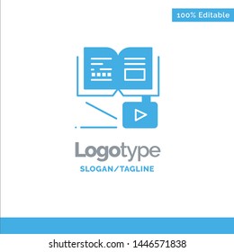 Growth, Knowledge, Growth Knowledge, Education Blue Business Logo Template