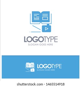 Growth, Knowledge, Growth Knowledge, Education Blue Logo vector. Vector Icon Template background