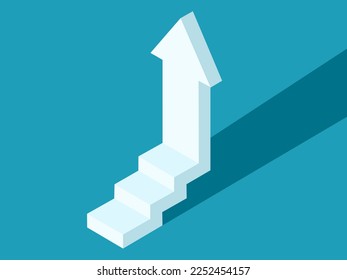 Growth ladder. personal development or success and ambitions vector illustration