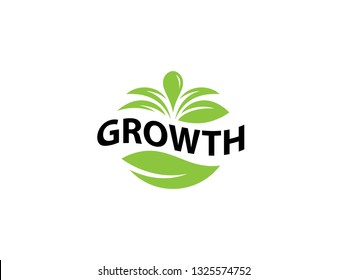 Growth Leaf Logo Stock Vector (Royalty Free) 1325574752 | Shutterstock