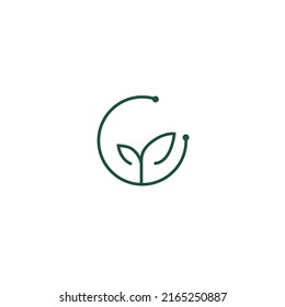 Growth Leaf Logo Design Template Nature Stock Vector (Royalty Free ...