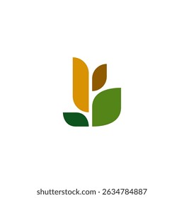 Growth Leaf Logo Design. Vector logo design for farming, agriculture, nature