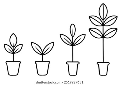 Growth Line Art Illustration for Creative Designs (3)