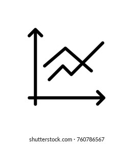 Growth line icon. High quality black outline logo for web site design and mobile apps. Vector illustration on a white background.