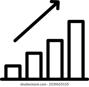 Vector de ilustración de icono de línea de crecimiento