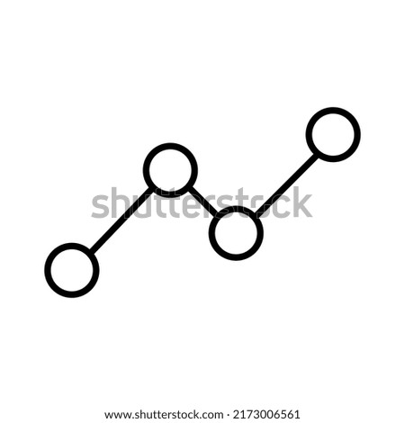 Growth line icon. Vector symbol in trendy flat style on white background. Growth sing for design..