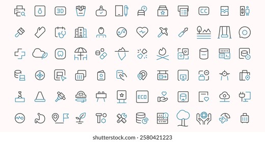 Growth line vector icon set Pixel perfect Editable stroke