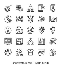 Growth Line Vector Icons 