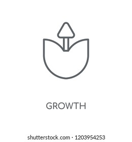 Growth linear icon. Growth concept stroke symbol design. Thin graphic elements vector illustration, outline pattern on a white background, eps 10.