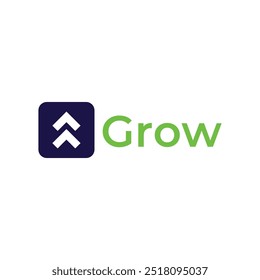 Crescimento para cima logotipo, seta ícone de forma empresa de marketing