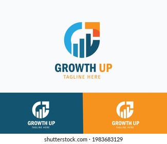 growth up logo creative symbol design template