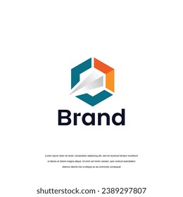 growth logo design. Abstract arrow shapes logo