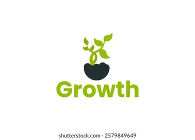 Growth logo design symbol vector template