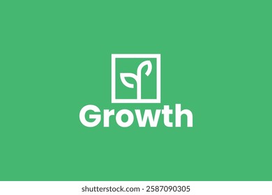 Growth logo design symbol vector template