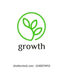 plantilla vectorial de diseño de logotipo de crecimiento
