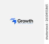 Growth logo. Technology, software, finance, investment, etc. logo template for businesses.