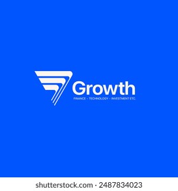 Logo de Growth. Tecnología, software, finanzas, inversión, etc. Plantilla de logotipos para empresas.