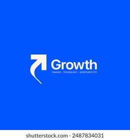 Growth logo. Technology, software, finance, investment, etc. logo template for businesses.