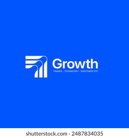 Growth logo. Technology, software, finance, investment, etc. logo template for businesses.