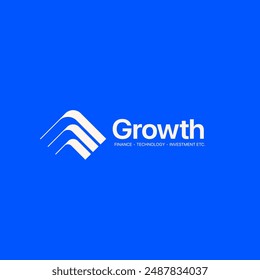 Growth logo. Technology, software, finance, investment, etc. logo template for businesses.