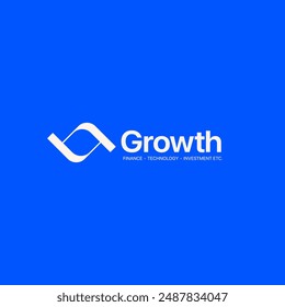 Growth logo. Technology, software, finance, investment, etc. logo template for businesses.