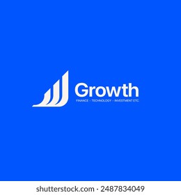 Growth logo. Technology, software, finance, investment, etc. logo template for businesses.