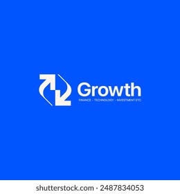 Growth logo. Technology, software, finance, investment, etc. logo template for businesses.