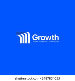 Logo de Growth. Tecnología, software, finanzas, inversión, etc. Plantilla de logotipos para empresas.