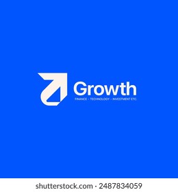 Growth logo. Technology, software, finance, investment, etc. logo template for businesses.