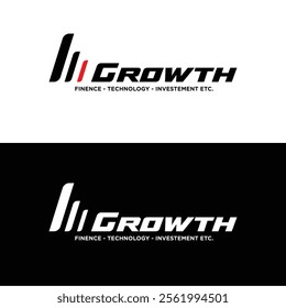 Growth logo. Technology, software, finance, investment