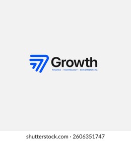 Growth logo. Technology, software, finance, investment, etc. logo template for businesses.
