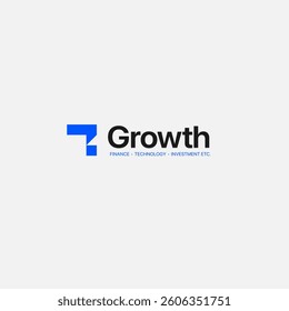 Growth logo. Technology, software, finance, investment, etc. logo template for businesses.