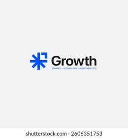 Growth logo. Technology, software, finance, investment, etc. logo template for businesses.