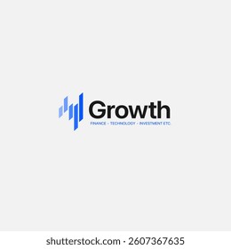 Growth logo. Technology, software, finance, investment, etc. logo template for businesses.