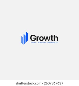 Growth logo. Technology, software, finance, investment, etc. logo template for businesses.