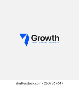 Growth logo. Technology, software, finance, investment, etc. logo template for businesses.