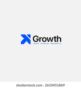 Growth logo. Technology, software, finance, investment, etc. logo template for businesses.