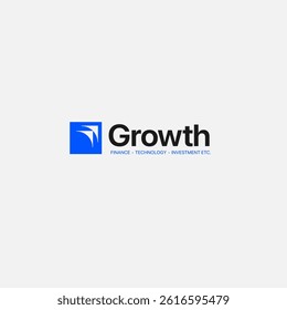 Growth logo. Technology, software, finance, investment, etc. logo template for businesses.