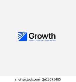 Growth logo. Technology, software, finance, investment, etc. logo template for businesses.