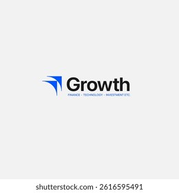 Growth logo. Technology, software, finance, investment, etc. logo template for businesses.