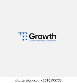 Growth logo. Technology, software, finance, investment, etc. logo template for businesses.