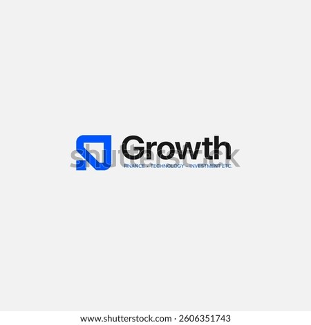 Growth logo. Technology, software, finance, investment, etc. logo template for businesses.