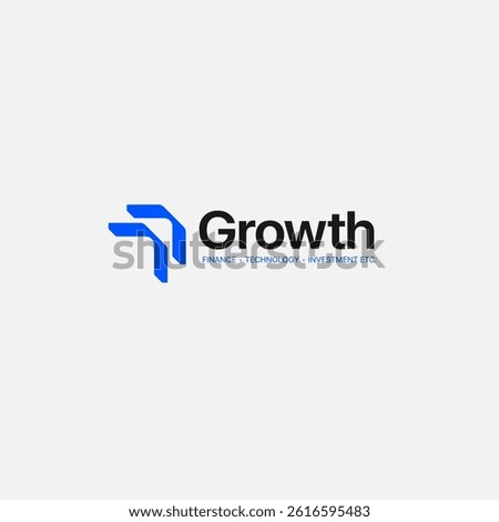 Growth logo. Technology, software, finance, investment, etc. logo template for businesses.