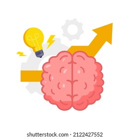 growth mindset concept illustration flat design vector eps10. modern graphic element for landing page, empty state ui, infographic, icon