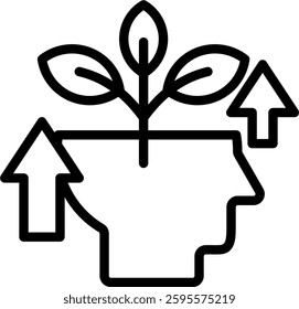 Growth Mindset Icon Element For Design And Vector