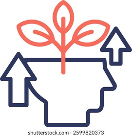 Growth Mindset Icon Element For Design And Vector