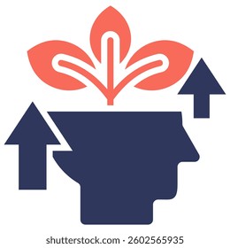 Growth Mindset Icon Element For Design And Vector