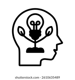 Growth Mindset Icon Element for Design