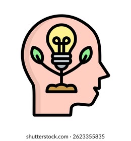 Ícone da mentalidade de crescimento Elemento para design
